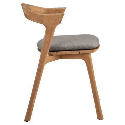 Bok Outdoor Dining Chair - Teak, Mocha Cushion