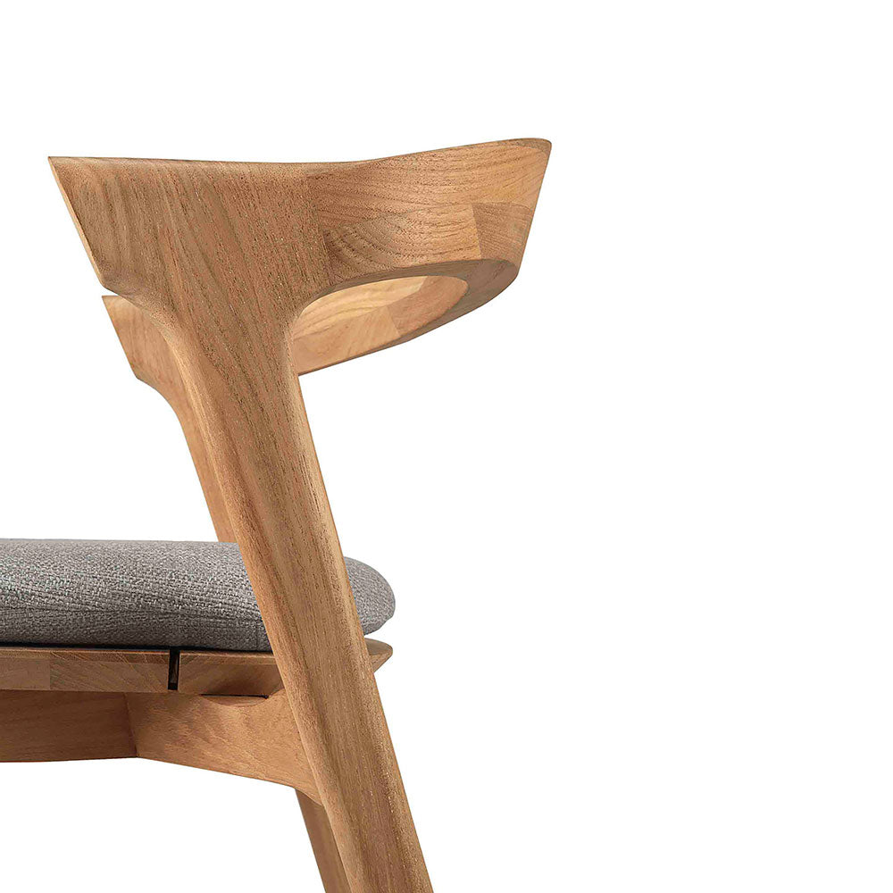Bok Outdoor Dining Chair - Teak, Mocha Cushion