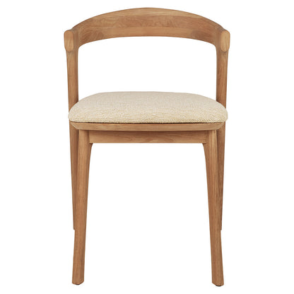 Bok Outdoor Dining Chair - Teak, Natural Cushion