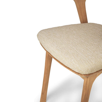 Bok Outdoor Dining Chair - Teak, Natural Cushion