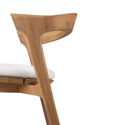 Bok Outdoor Dining Chair - Teak, Off White Cushion