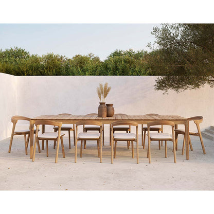 Bok Outdoor Dining Chair - Teak, Off White Cushion
