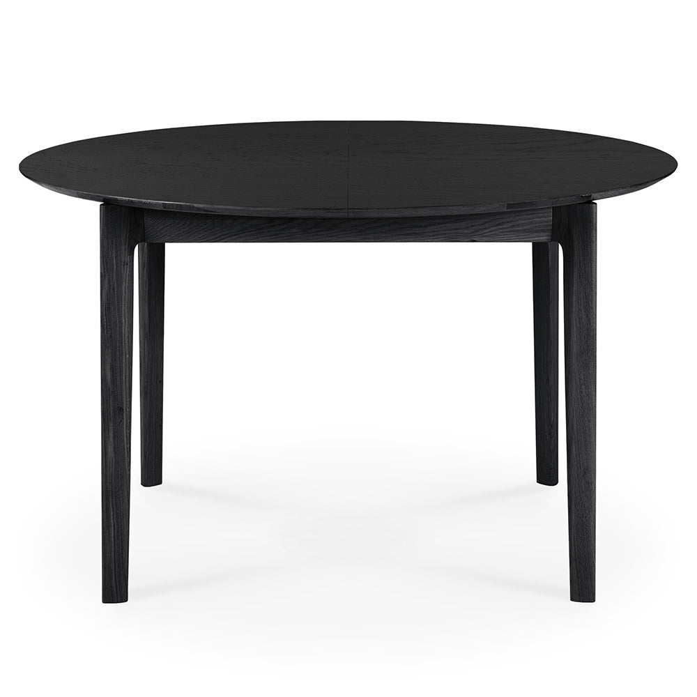 Bok Round Extendable Dining Table - Black Oak