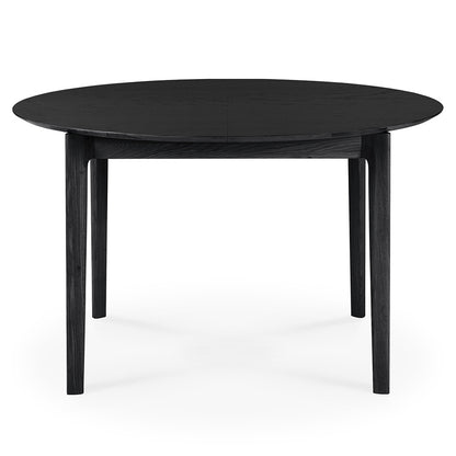 Bok Round Extendable Dining Table - Black Oak