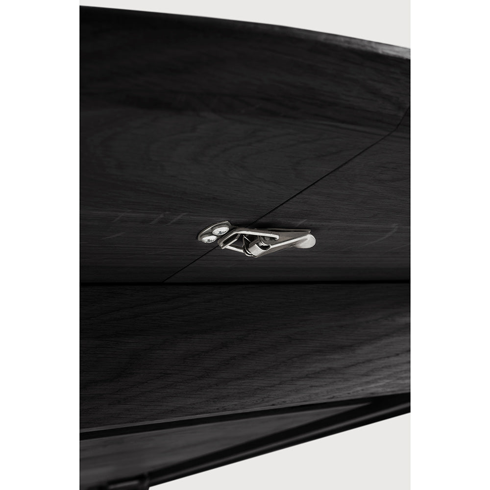 Bok Round Extendable Dining Table - Black Oak