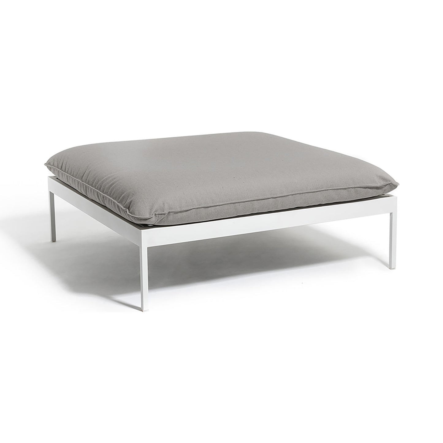 Bonan Ottoman - Light Gray Sling, Light Gray Frame