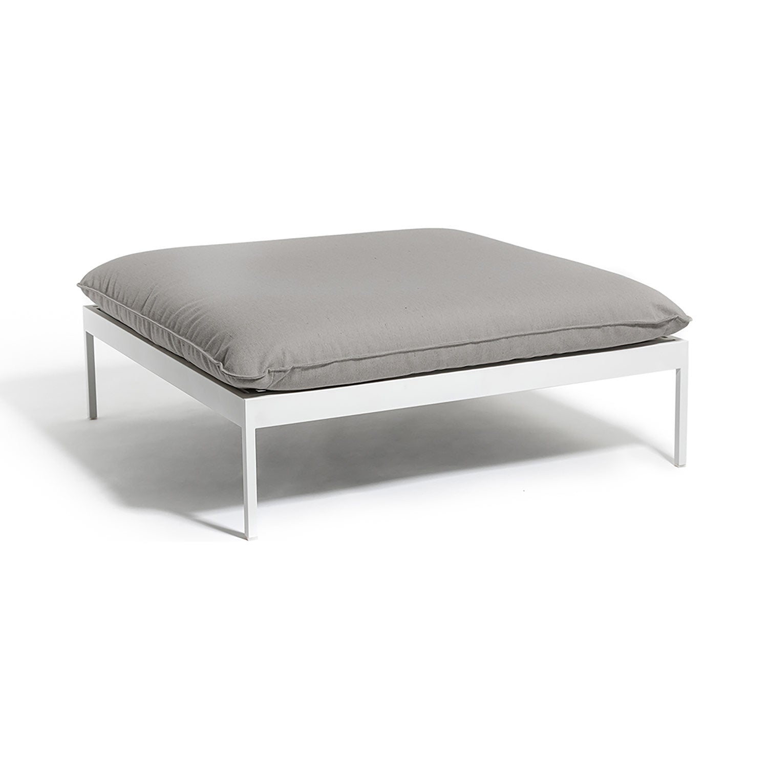 Bonan Ottoman - Light Gray Sling, Light Gray Frame