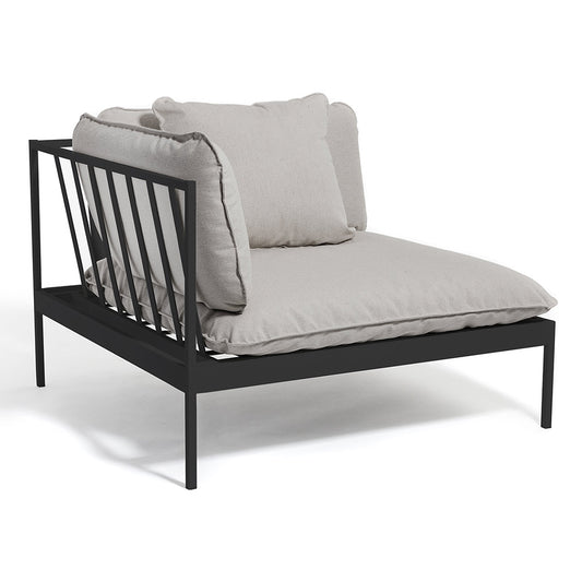 Bonan Sofa Corner - Light Gray Sling, Dark Gray Frame