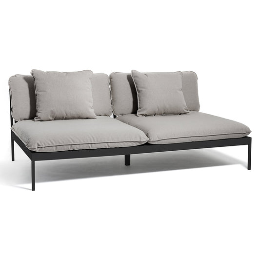 Bonan Sofa - Light Gray Sling, Dark Gray Frame