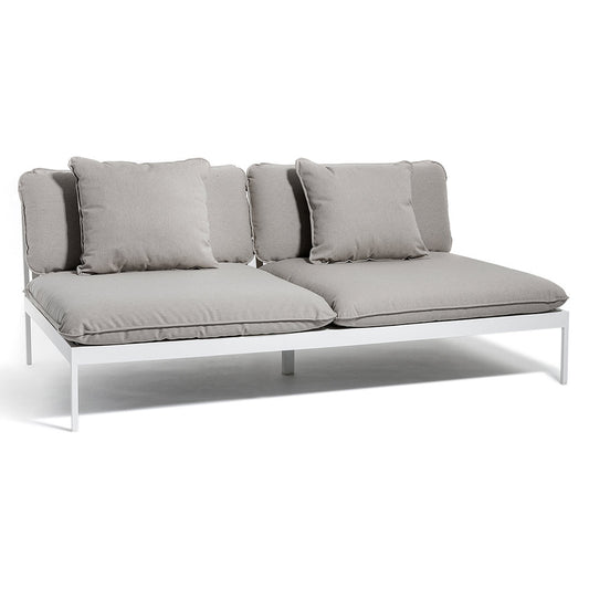 Bonan Sofa - Light Gray Sling, Light Gray Frame