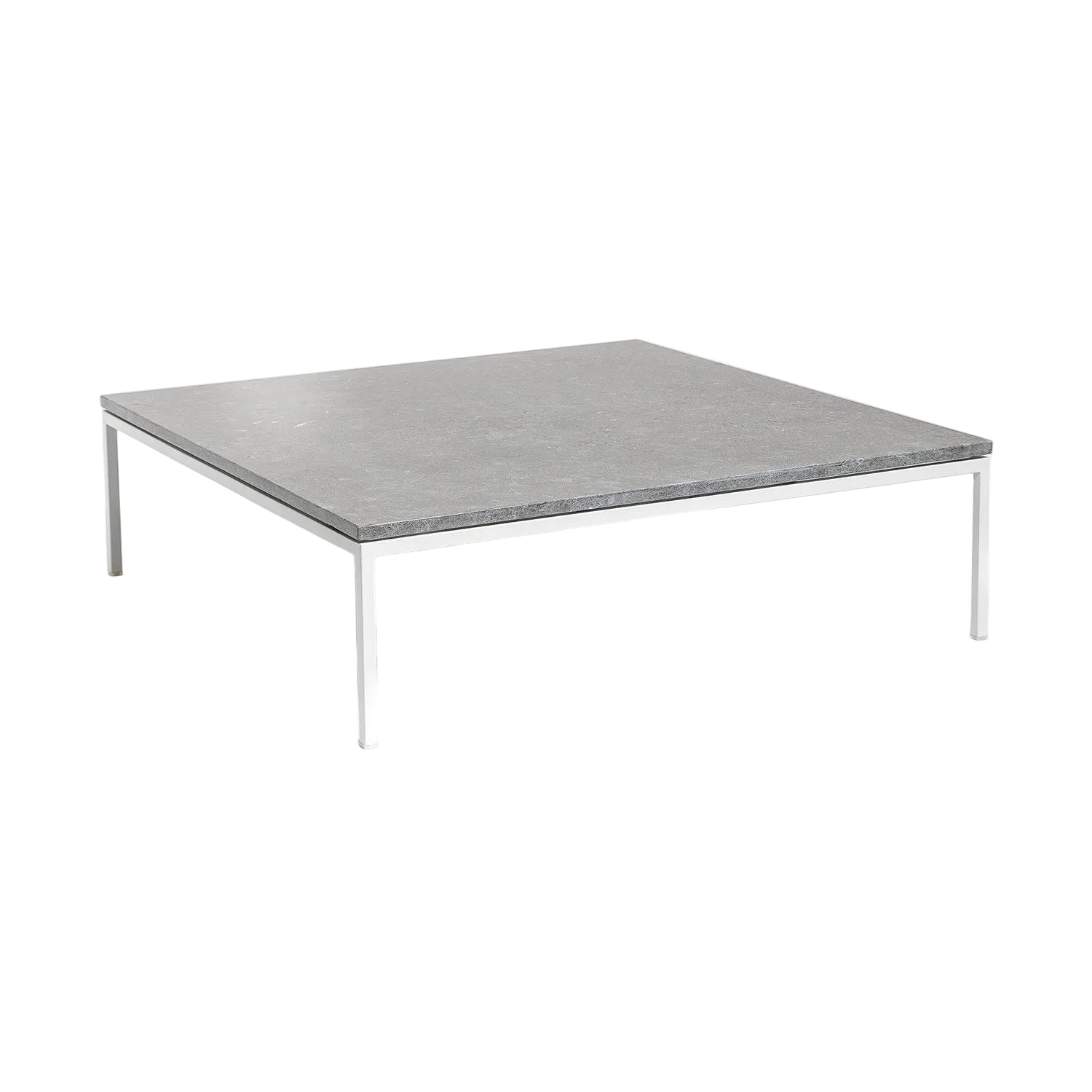Bonan Square Lounge Table - Limestone, Light Gray Frame