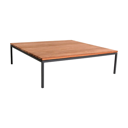 Bonan Square Lounge Table - Teak, Dark Gray Frame