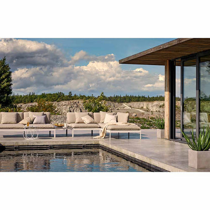 Bonan Sofa - Light Gray Sling, Light Gray Frame