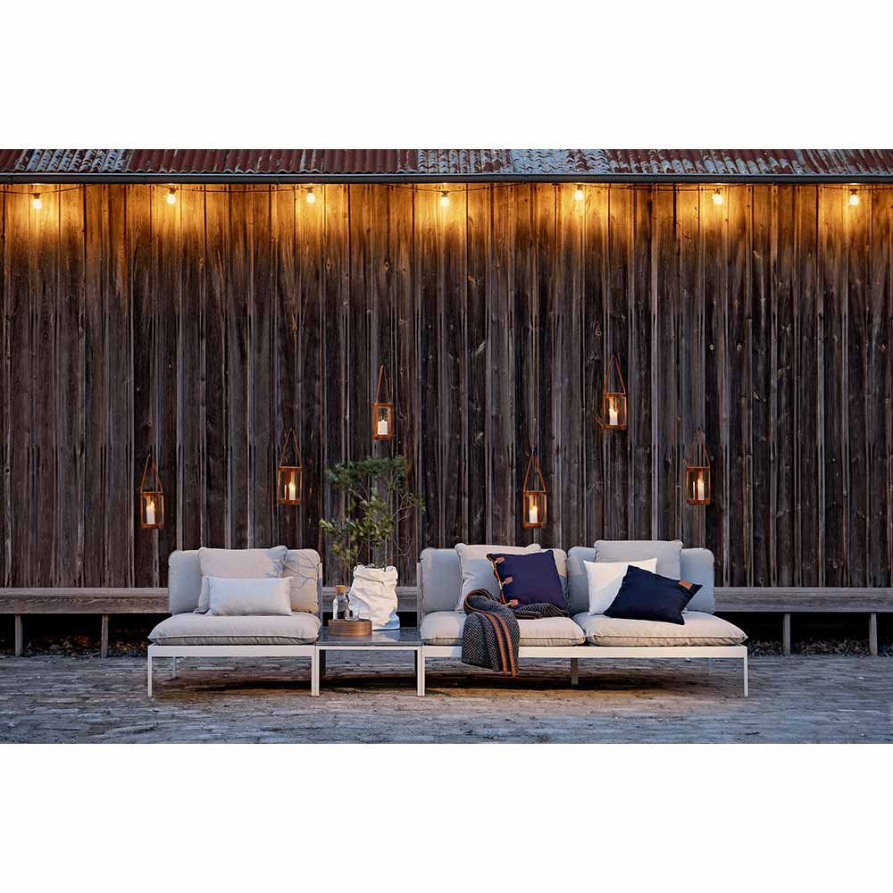 Bonan Ottoman - Light Gray Sling, Light Gray Frame