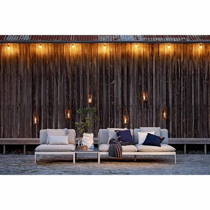 Bonan Ottoman - Light Gray Sling, Light Gray Frame