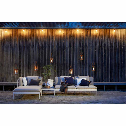 Bonan Ottoman - Light Gray Sling, Light Gray Frame