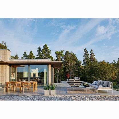 Bonan Ottoman - Light Gray Sling, Light Gray Frame