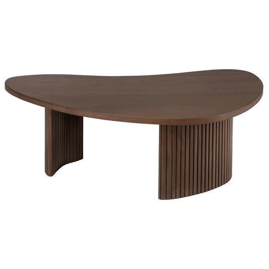 Boomerang Coffee Table - 11"H, Brown Teak