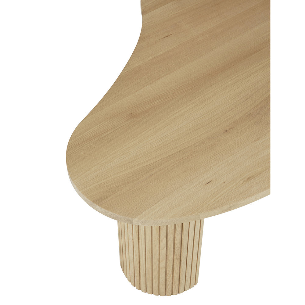 Boomerang Coffee Table - 16"H, Oak