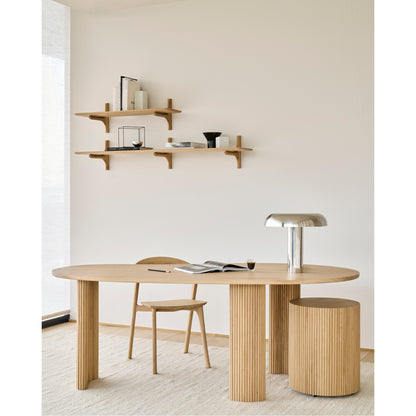 Boomerang Pebble Desk - Oak