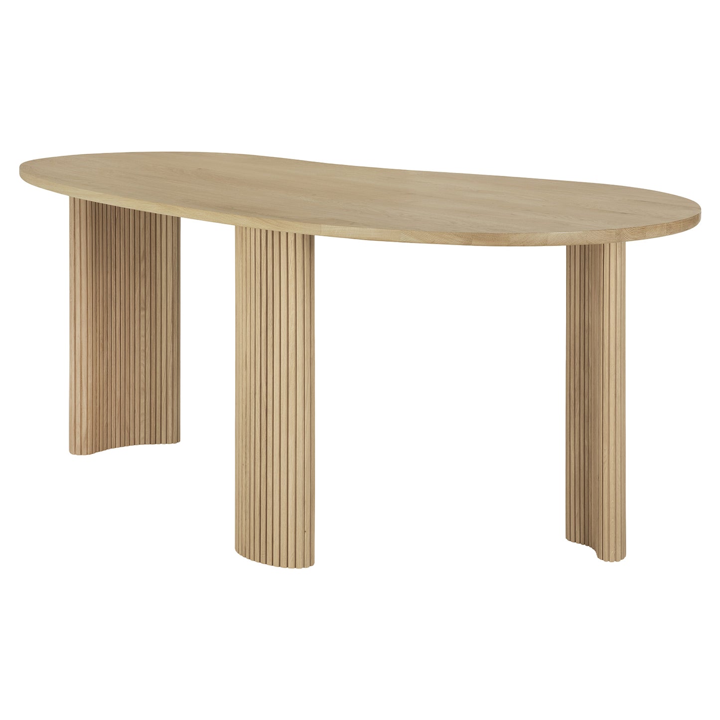 Boomerang Pebble Desk - Oak