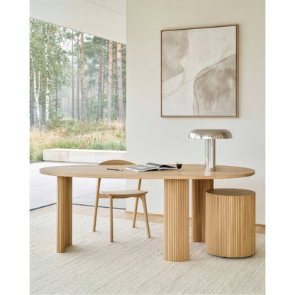 Boomerang Pebble Desk - Oak