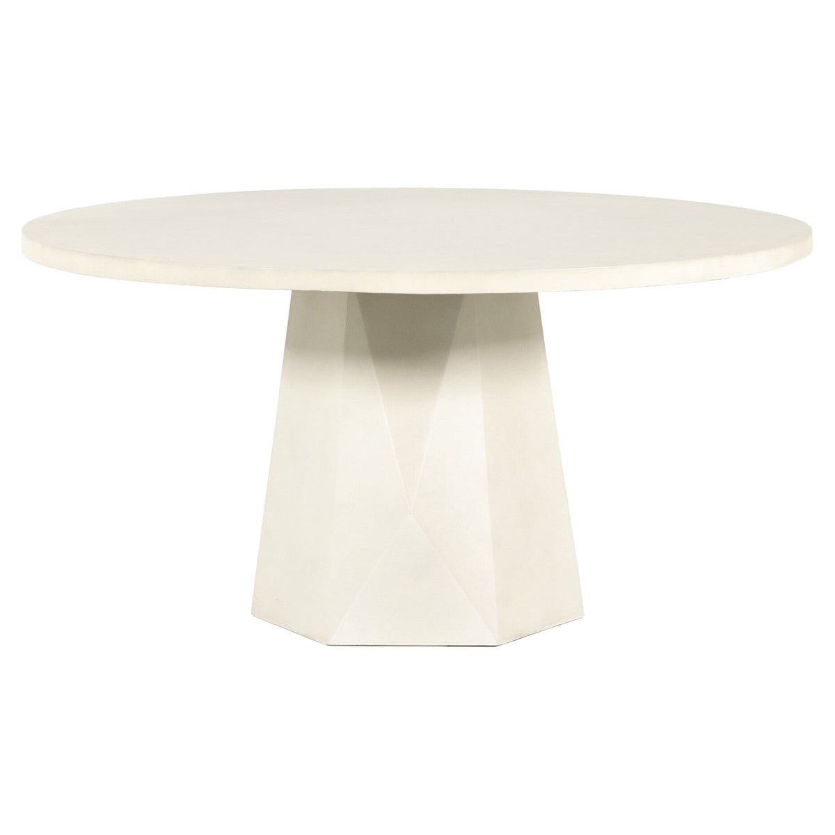 Bowman Outdoor Dining Table - White Concrete
