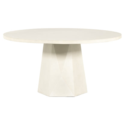 Bowman Outdoor Dining Table - White Concrete