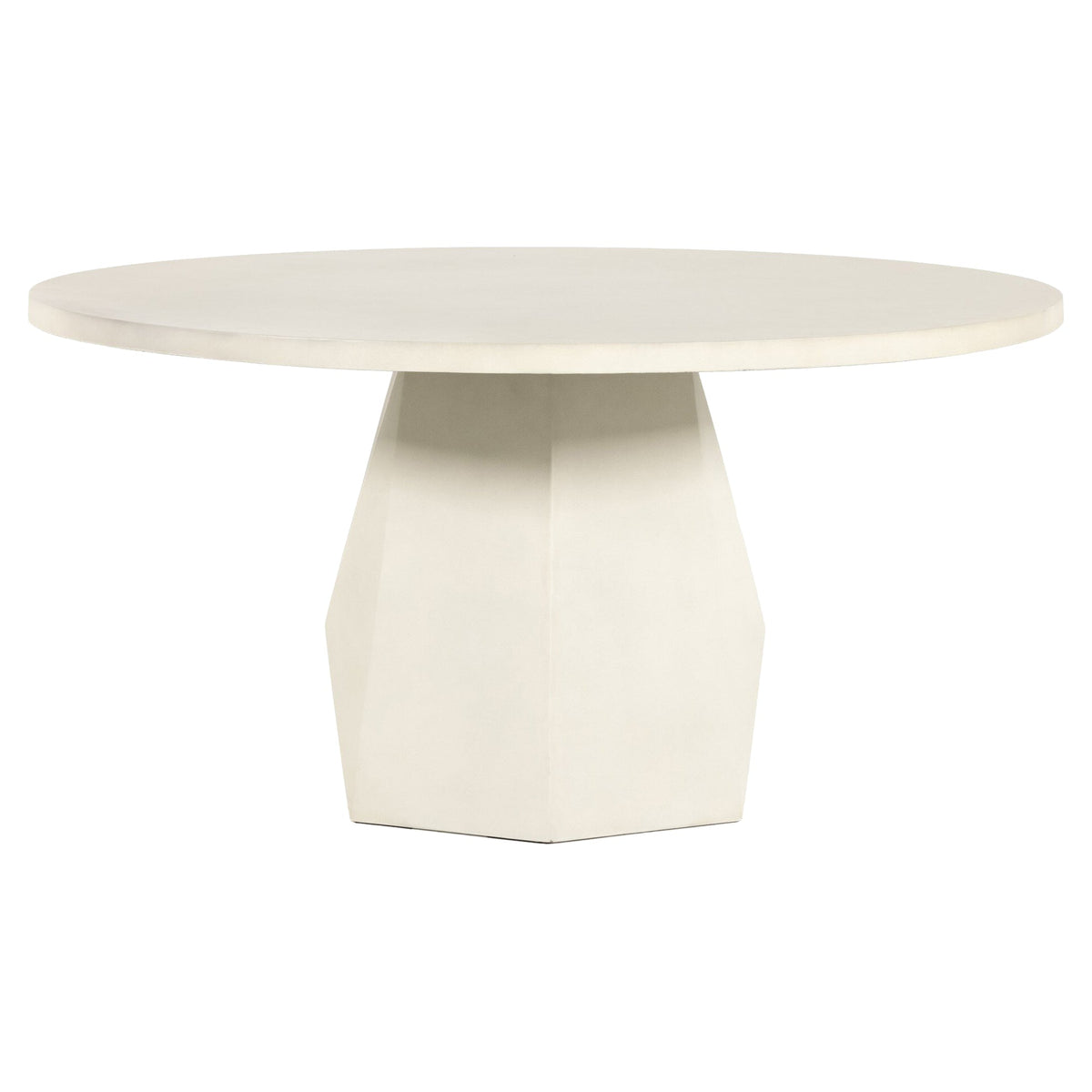 Bowman Outdoor Dining Table - White Concrete