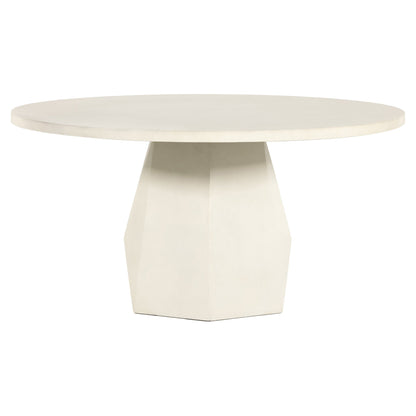 Bowman Outdoor Dining Table - White Concrete