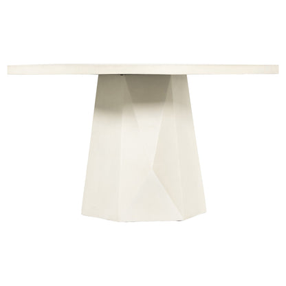 Bowman Outdoor Dining Table - White Concrete