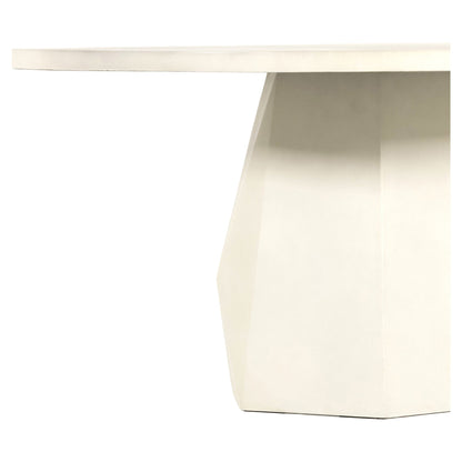 Bowman Outdoor Dining Table - White Concrete