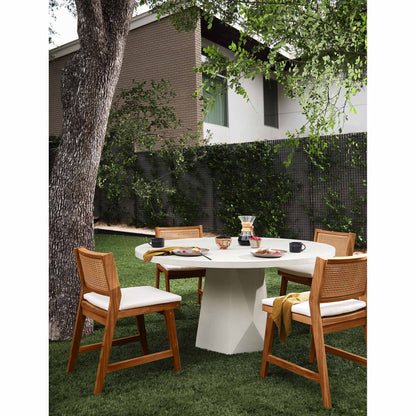 Bowman Outdoor Dining Table - White Concrete