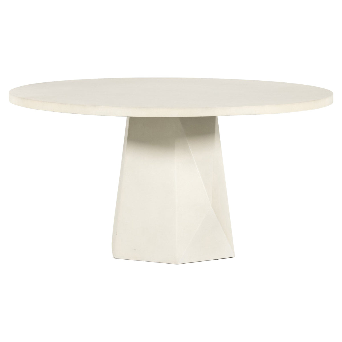 Bowman Outdoor Dining Table - White Concrete