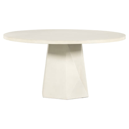 Bowman Outdoor Dining Table - White Concrete