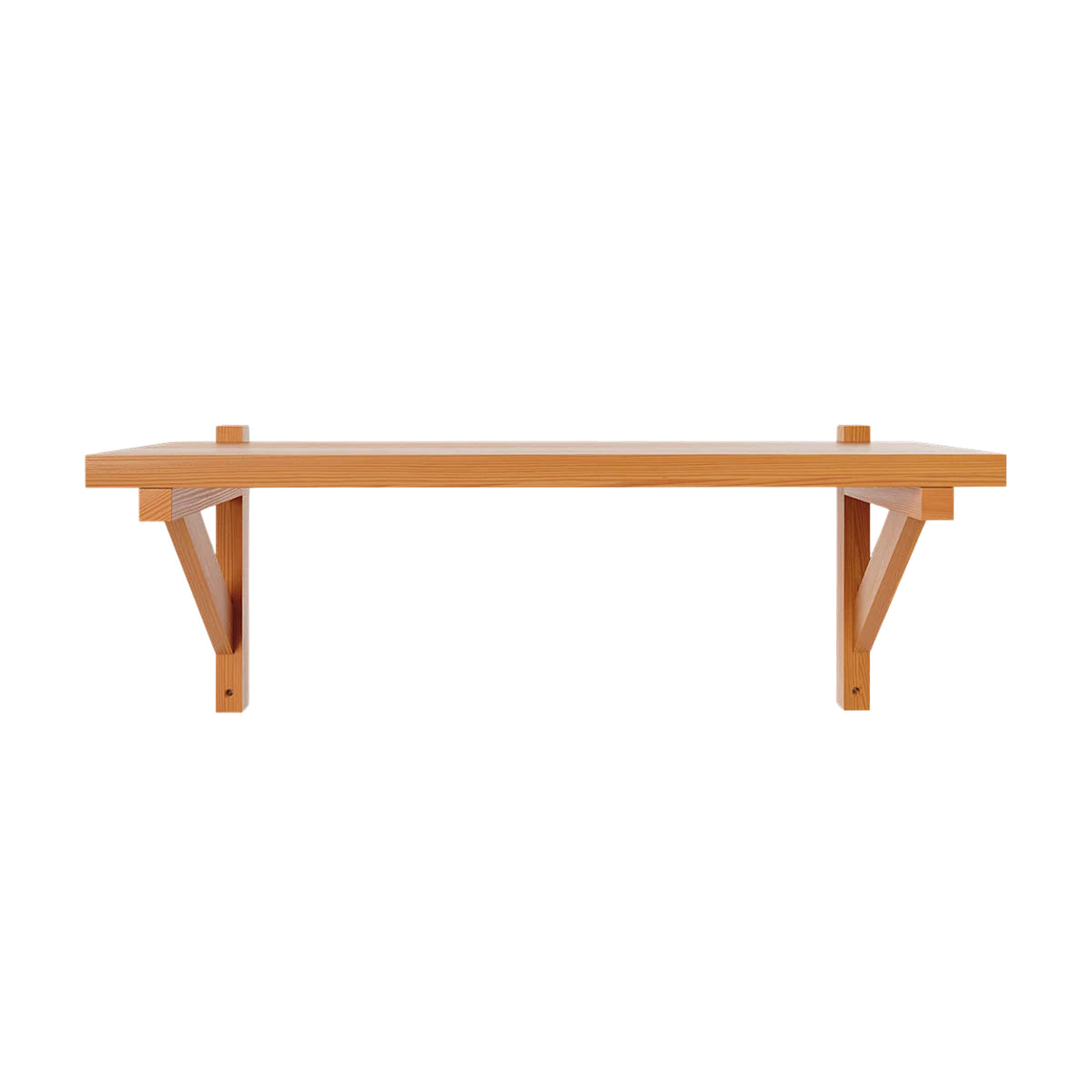 Bracket Shelf - Warm Brown Pine, Large