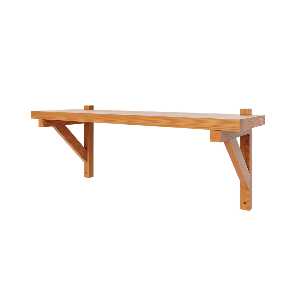 Bracket Shelf - Warm Brown Pine, Large