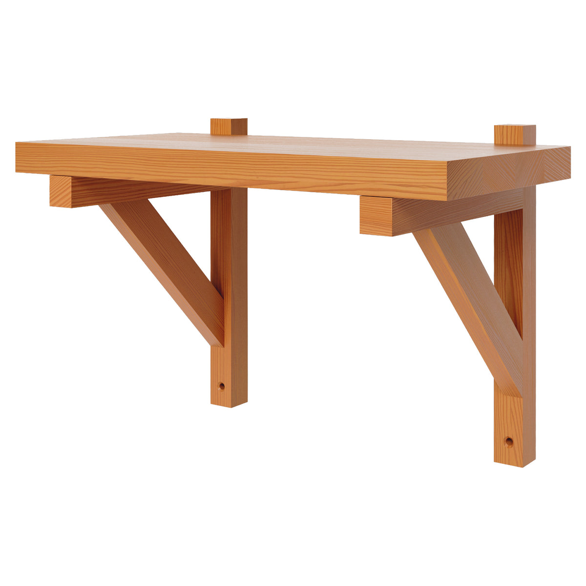 Bracket Shelf - Warm Brown Pine, Small