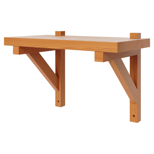 Bracket Shelf - Warm Brown Pine, Small