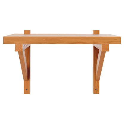 Bracket Shelf - Warm Brown Pine, Small