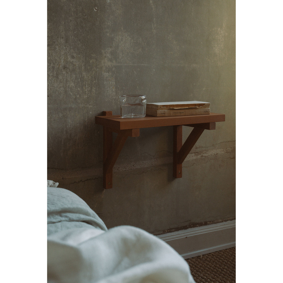 Bracket Shelf - Warm Brown Pine, Small