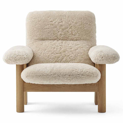 Brasilia Lounge Chair - Natural Oak, Sheepskin Nature