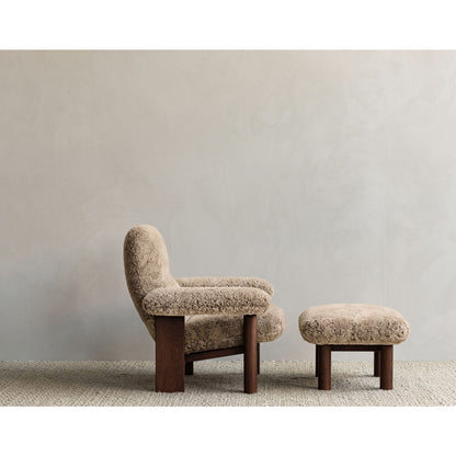 Brasilia Lounge Chair - Walnut, Sheepskin Sahara