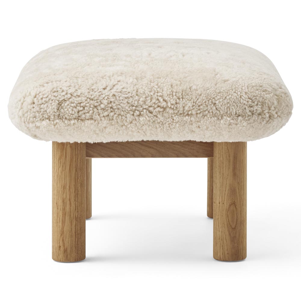 Brasilia Ottoman - Natural Oak, Sheepskin Nature
