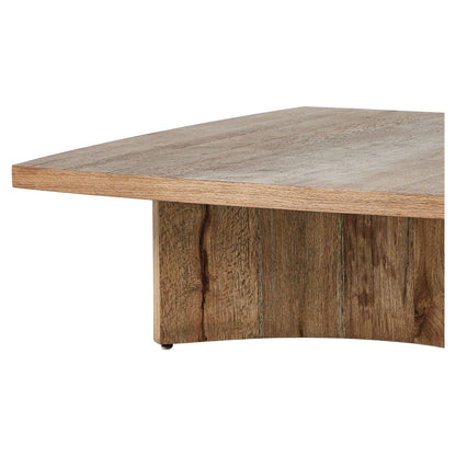 Brinton Square Coffee Table - Rustic Oak Veneer