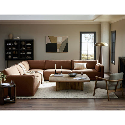 Brinton Square Coffee Table - Rustic Oak Veneer