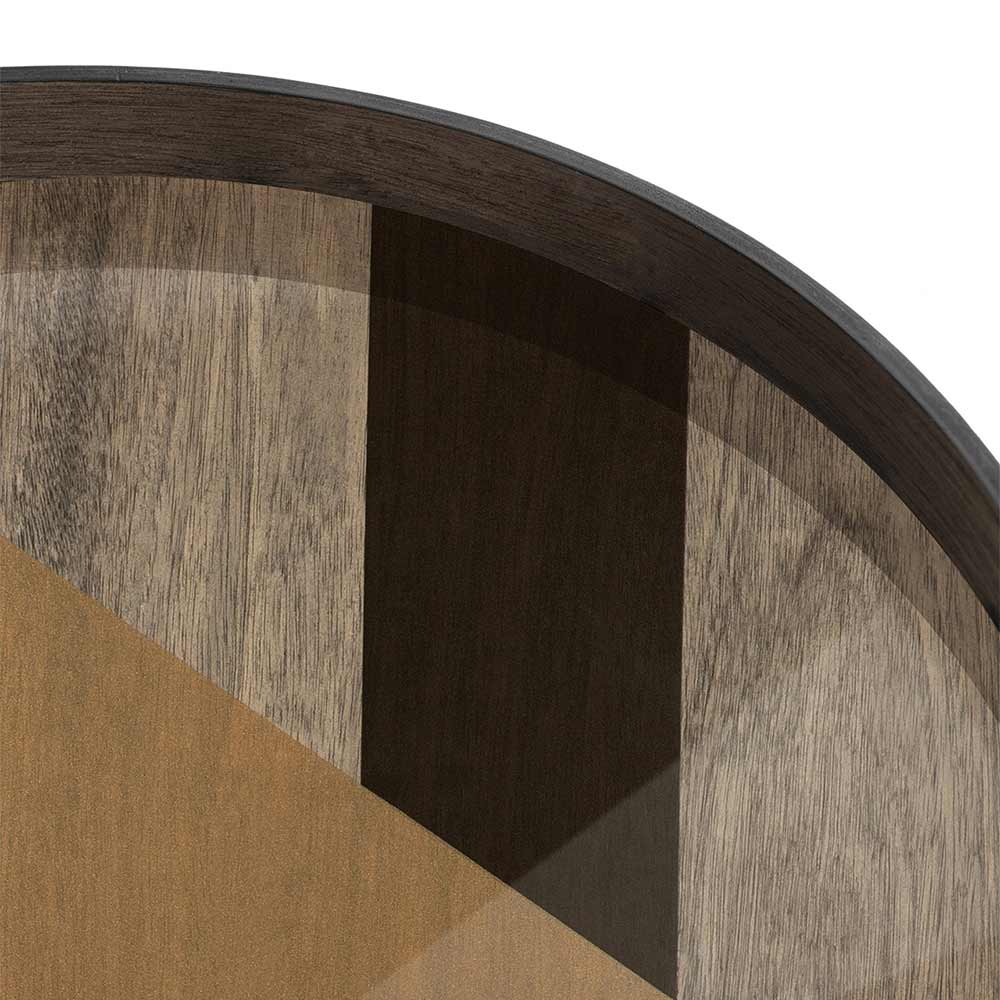 Bronze Angle Glass Tray - Round, Extra Large