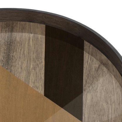 Bronze Angle Glass Tray - Round, Extra Large