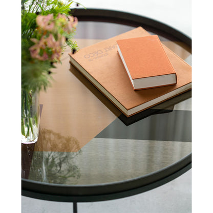 Bronze Angle Glass Tray - Round, Extra Large