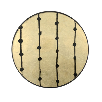 Brown Dots Glass Tray - Round, Small
